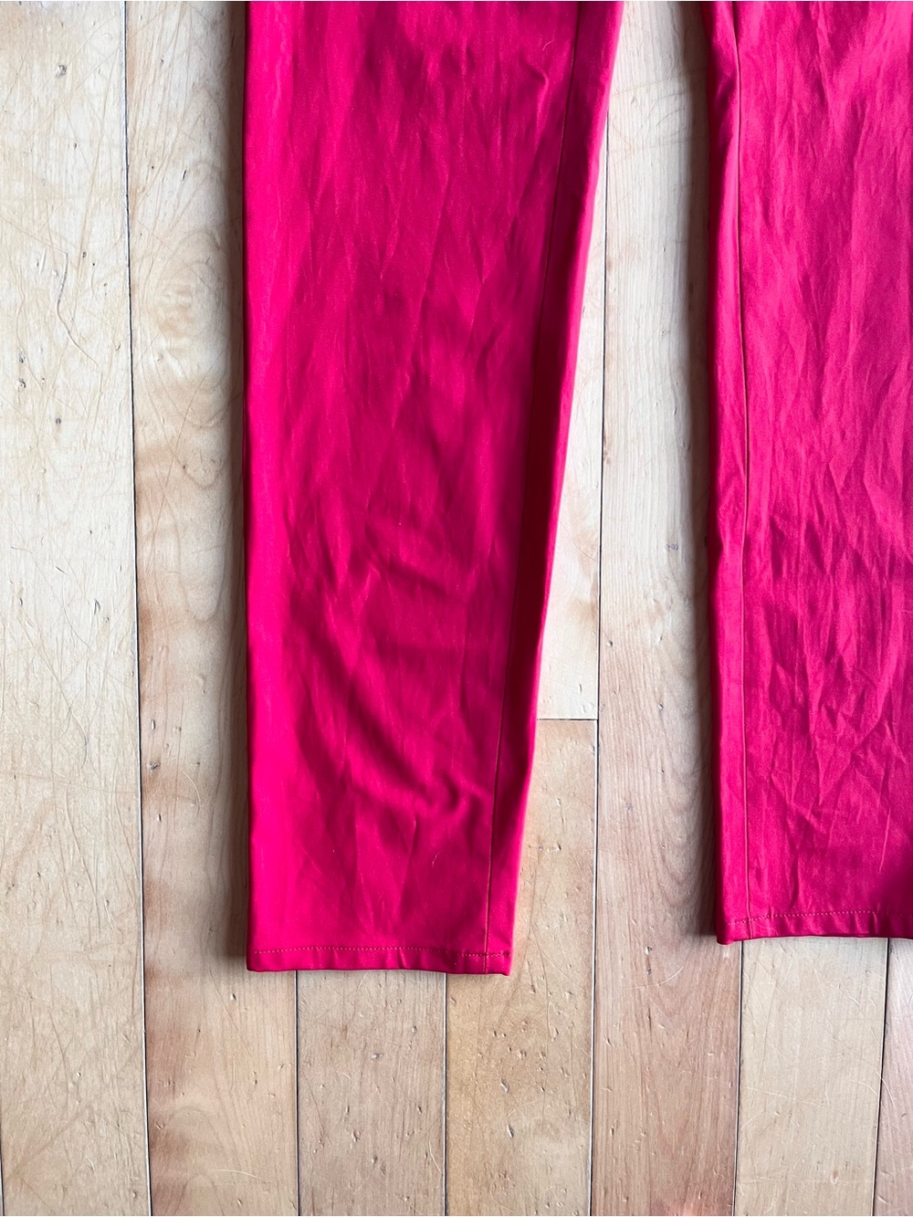 Raffaello Rossi Minimalist Red Slim-fit Pants Trousers Size 36 - Picture 2 of 11